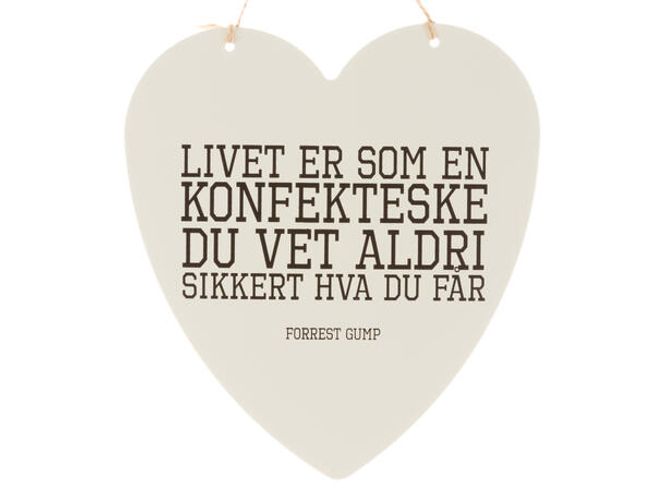 Hovedbilde Skilt hjerte stort Forrest Gump sitat