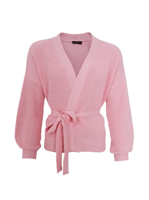 Hovedbilde Black Colour Strikket Cardigan Rosa