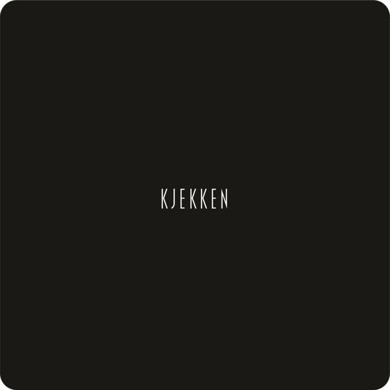 Glassbrikke 10x10cm sort/hvit Kjekken