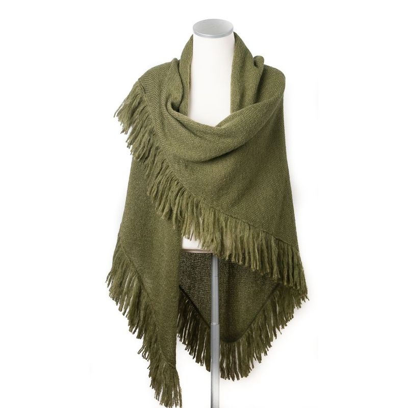 Star Collection Strikket Sjal Olivengrønt