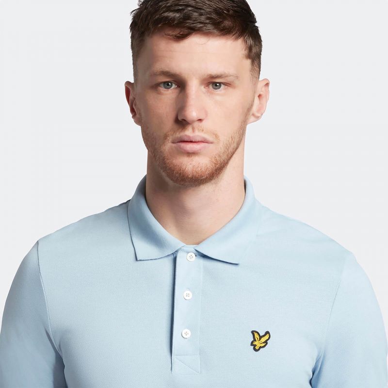 Lyle & Scott Plain Polo Shirt Light Blue