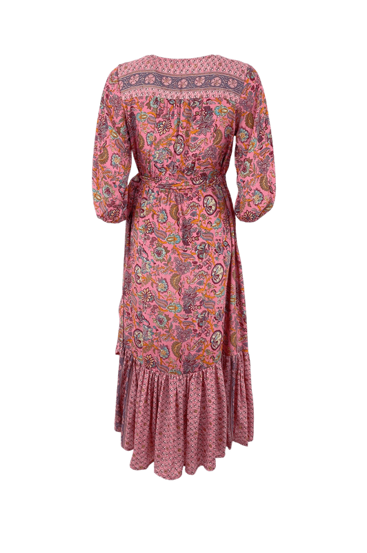 Black Colour Boho Wrap Dress (flere farger)