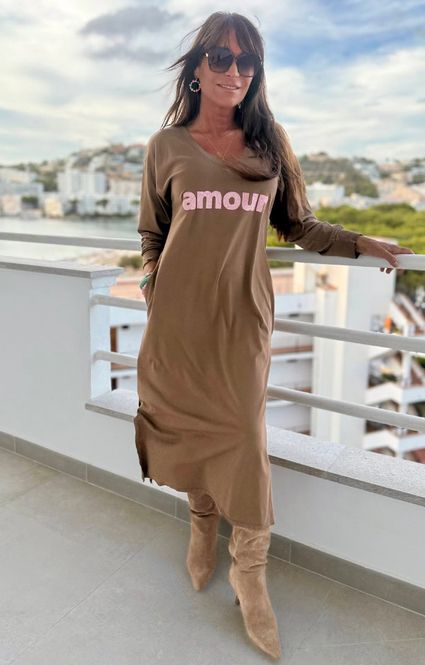 Hovedbilde Love Forever T-skjorte Kjole Chocolate