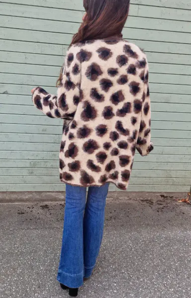 Love Forever Long Leo Cardigan Beige