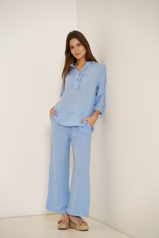 Marta DC Bonnie Linbluse Celeste