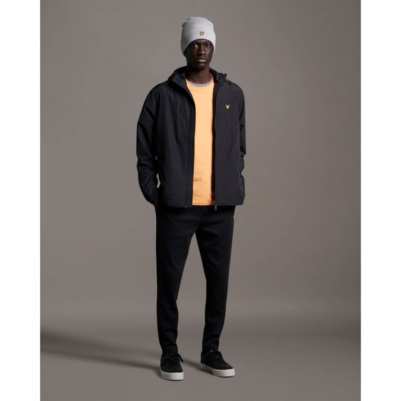 Lyle & Scott Zip Through Hooded Jacket Jet Black