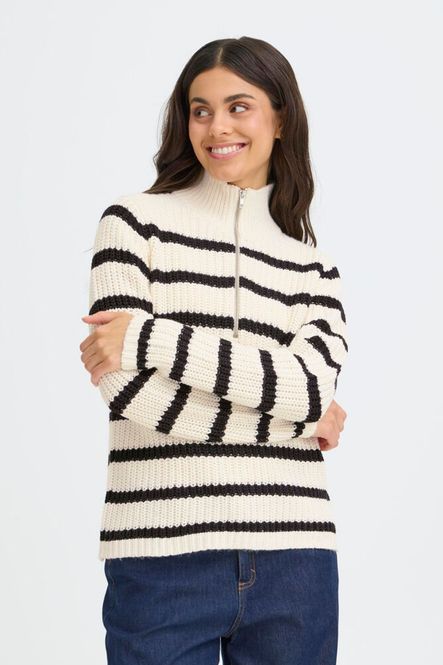 Hovedbilde Fransa Kamia Halfzip Hvit/Navy