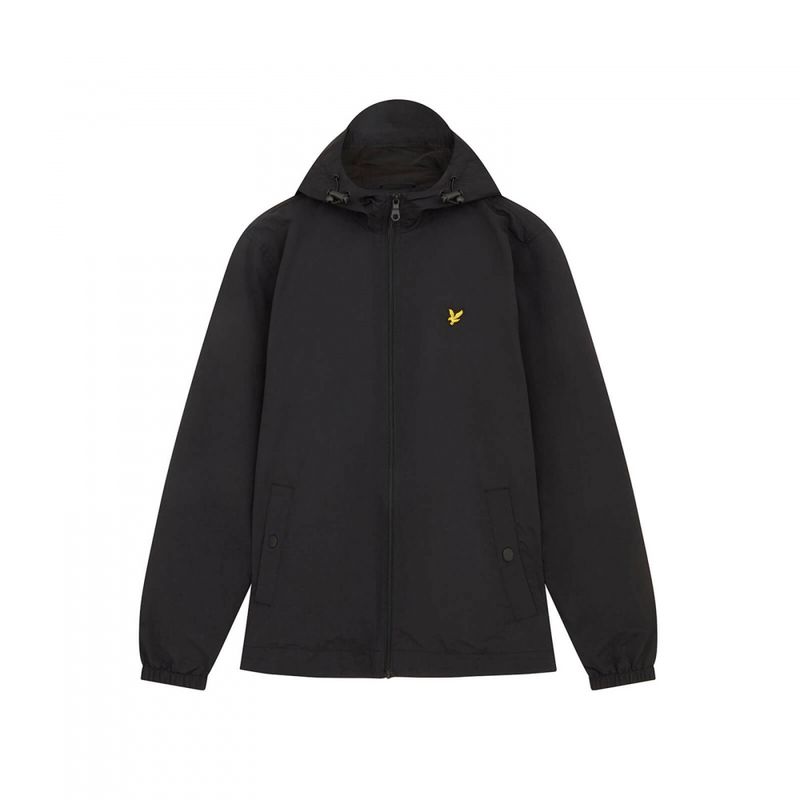Lyle & Scott Zip Through Hooded Jacket Jet Black