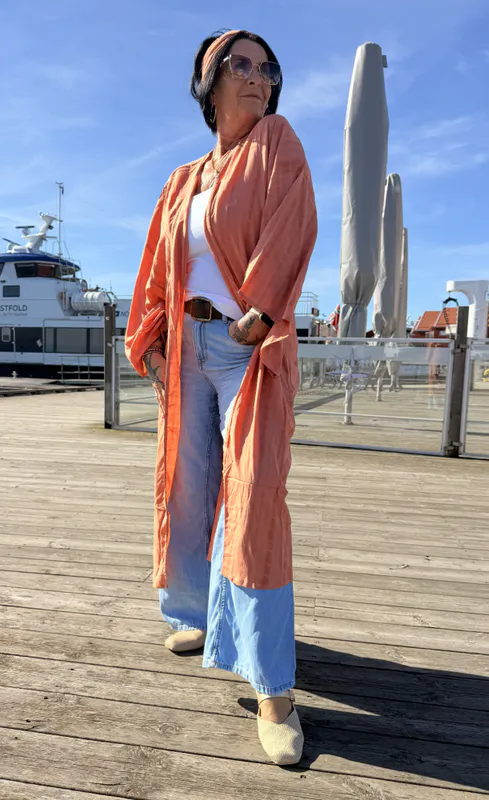 Coconut Milk Kimono Mora  Salmon