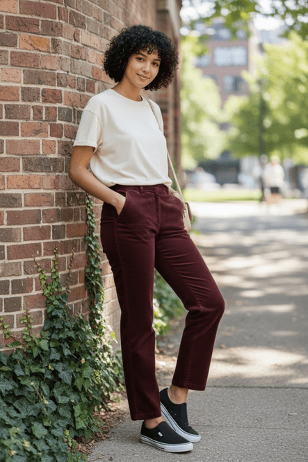 Hovedbilde Marta DC Eclipse Babycord Pants Bordeaux