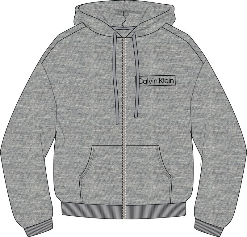 Calvin Klein Hoodie Jacket Grey Heater