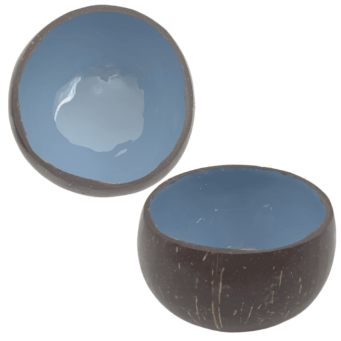 Hovedbilde Coconut Bowl Blue Hand Painted