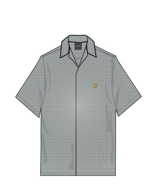 Hovedbilde Lyle & Scott Linen Blend Oxford Revere Shirt Green Mercurial