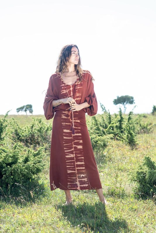 Coconut Milk Maxi Dress Terracotta