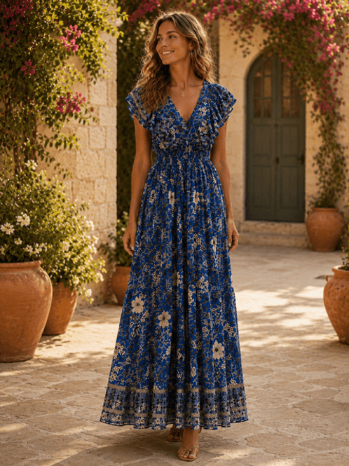 Hovedbilde Coconut Milk Pina Maxi Dress Blå